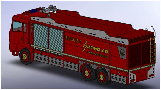 Camion de pompiers à l'azote